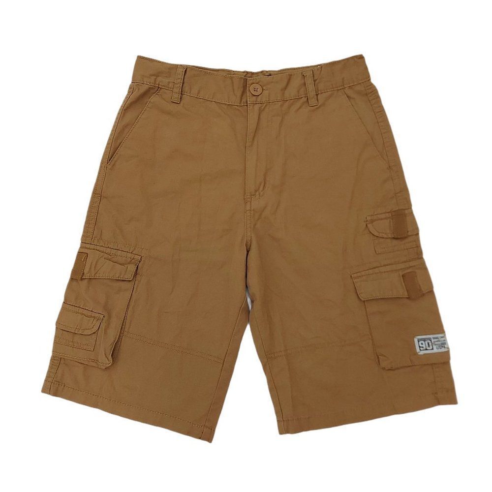 US Polo Assn. Boys Cargo Shorts Size 16 Brown Adjustable Waist Hiking Walking